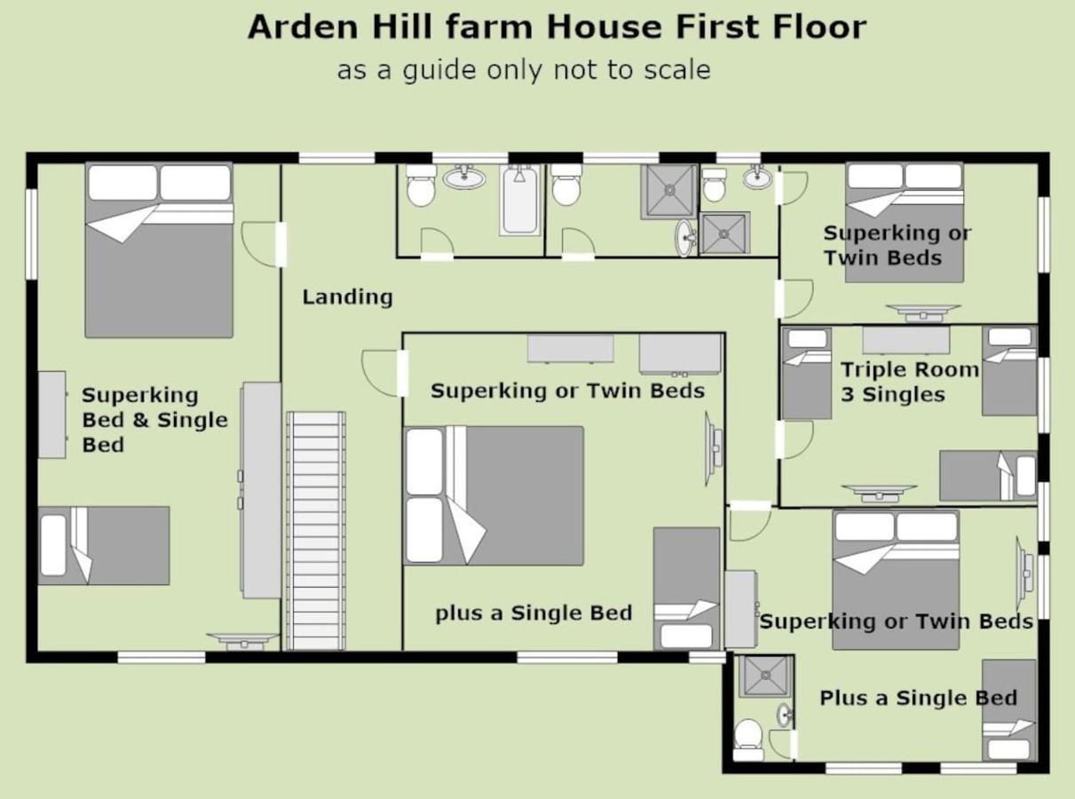 Arden Hill Farmhouse - Hot Tub, Snooker Table, Sleeps 16 ستارتفورد أبون آفون المظهر الخارجي الصورة